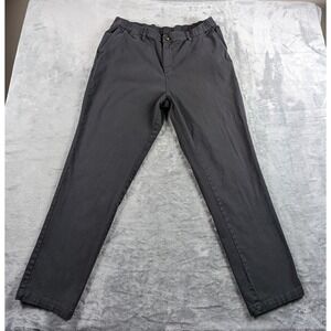 Cove USA Pants Mens 36x29 Gray Stretch Elastic Waist Canvas Tapered Chino